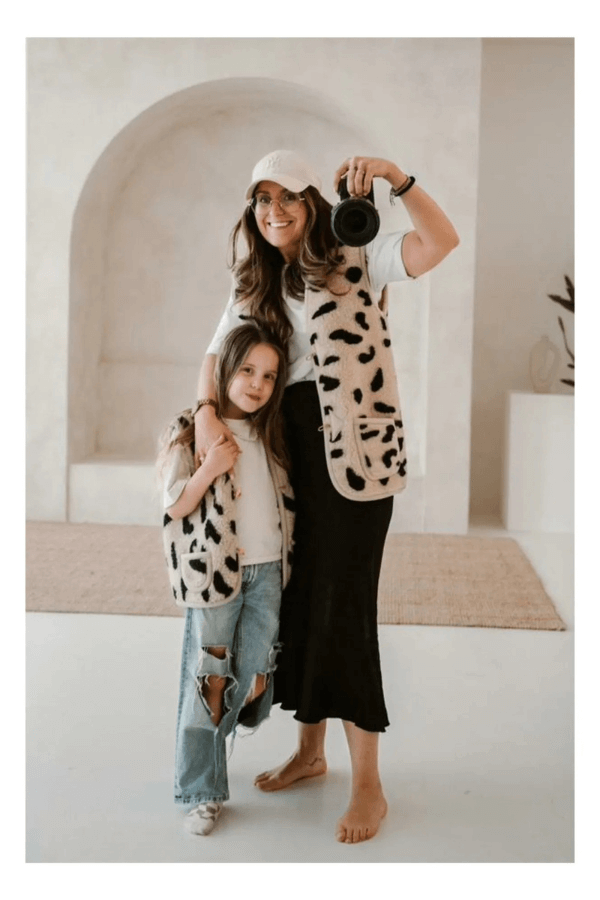 Matchy matchy w wersji Alwero. Kamizelka w łatki dla mamy i córki.