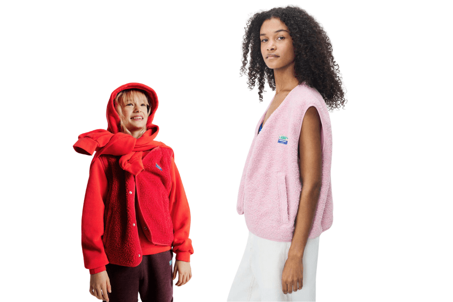 Matchy matchy w wersji American Vintage. Pluszowy bezrękawnik dla dziecka i mamy.